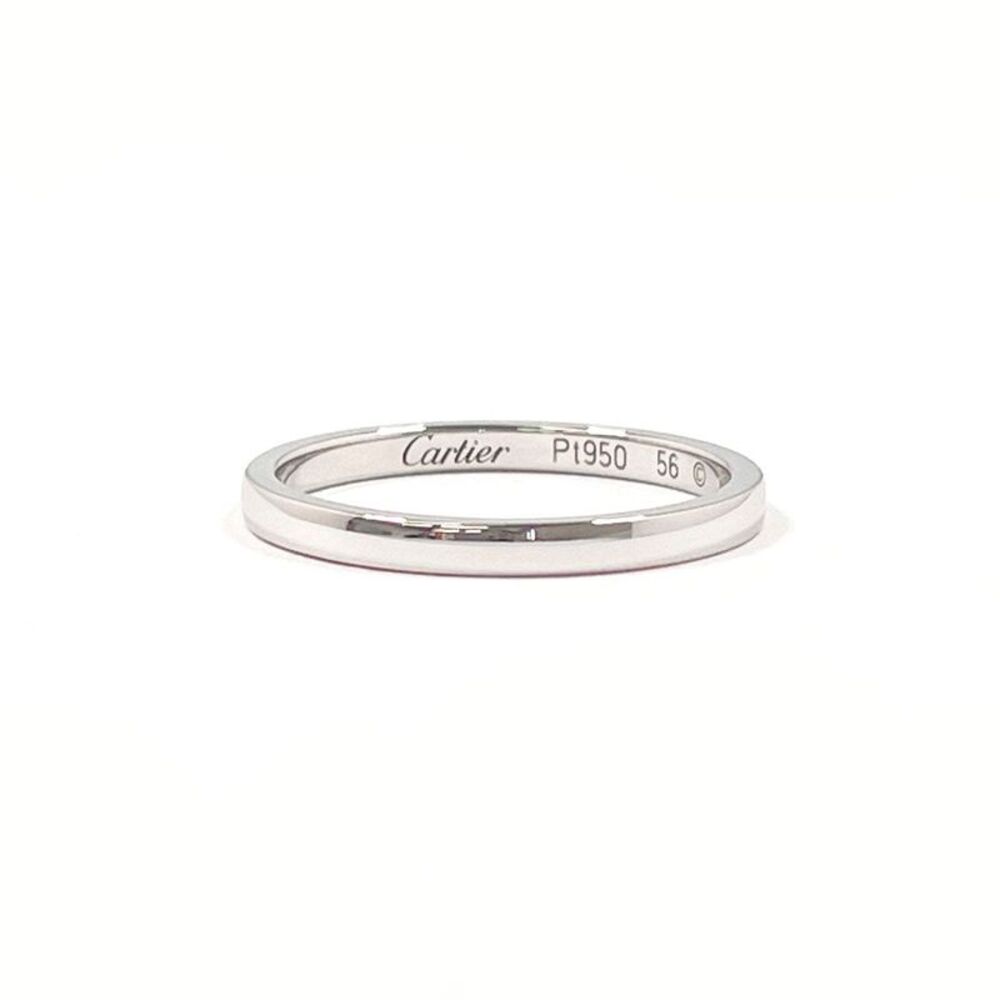 Cartier 1895 Wedding Ring Pt950 Platinum Ring Size 15.5